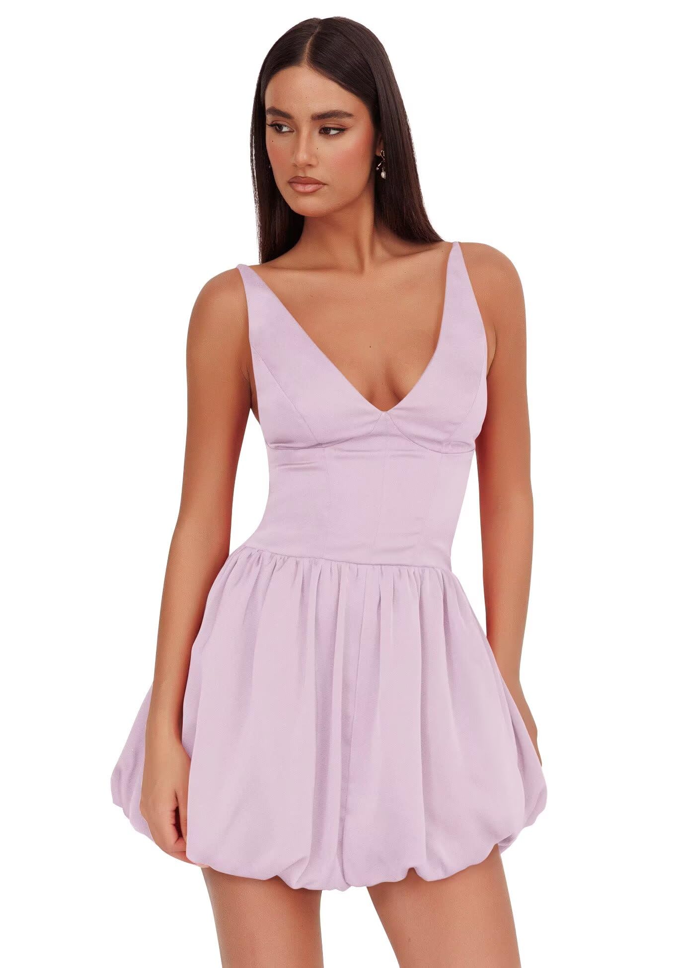 V Neck Satin Homecoming Dresses for Teens 2027 Short Prom Dress A-Line Backless Cocktail Party Gowns with Pockets