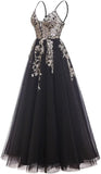 Tulle Prom Dresses 2027 Puffy Ball Gown for Women Formal V Neck Lace Appliques Evening Gown with Slit Long Homecoming Dress