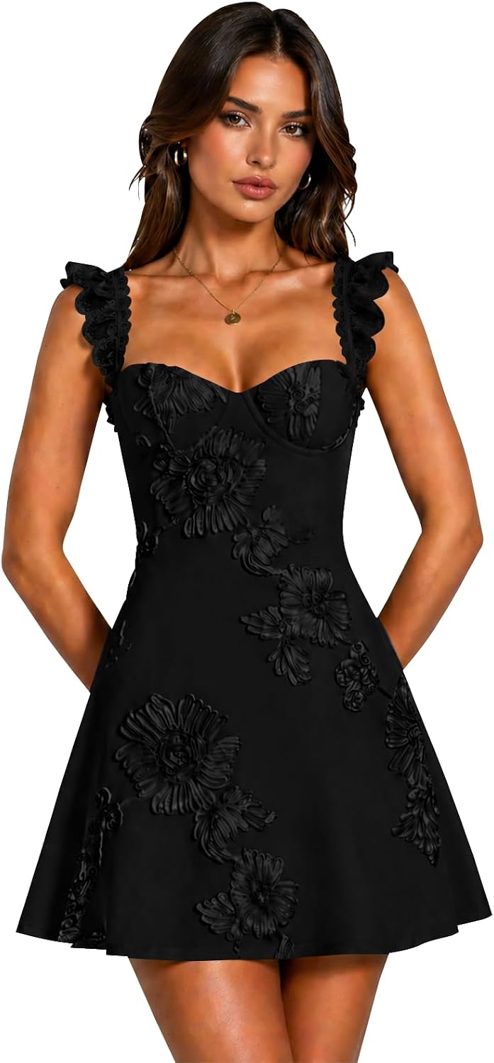 Floral Homecoming Dresses for Teens Short Princess A Line Mini Prom Cocktail Party Gowns