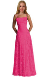 Lace Floral Junior Bridesmaid Dresses Long Spaghetti Strap Prom Dress for Teens Formal Gown Flower Girls Dress