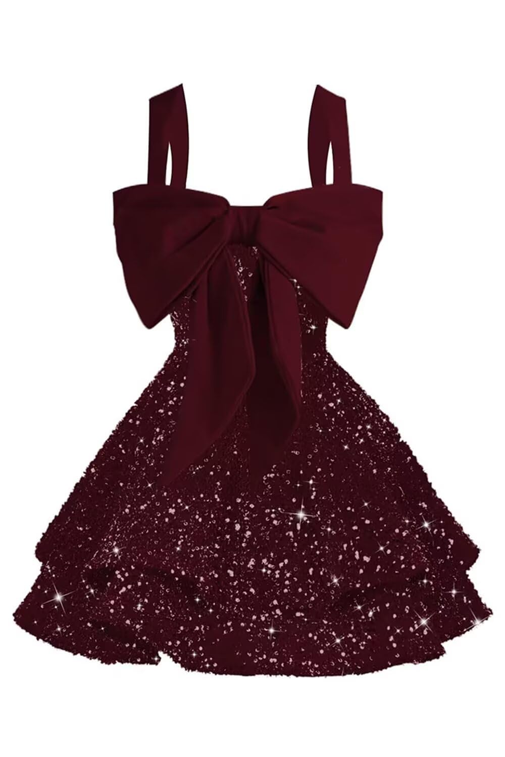 Sparkly Tiered Sequin Flower Girl Dress Spaghetti Straps Short Birthday Pageant Formal Mini Dresses