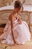 Strapless Satin Tea Length Prom Dresses for Women 2027 A-Line Corset Backless Cocktail Bridesmaid Dress with Pocket