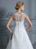 Ballkleid U-Ausschnitt Ärmellos Organza Hofschleppe Applikation Brautkleider Brautkleider