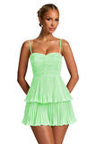 Chiffon Homecoming Dresses for Teens 2026 Spaghetti Straps Short Mini Dress A Line Formal Cocktail Party Prom Dress