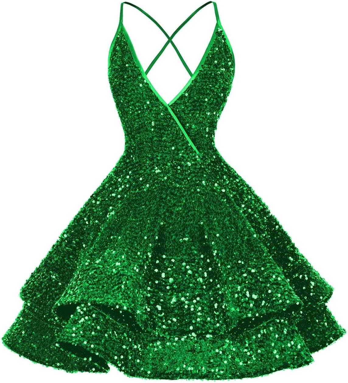 Vestidos de fiesta cortos con lentejuelas brillantes para adolescentes, sexy, con tirantes finos, vestido de fiesta, vestido de cóctel con cuello halter 