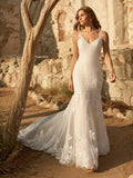 Women's Beach Wedding Dresses for Bride 2025 Long Lace Wedding Bridal Gowns