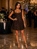 Floral Homecoming Dresses for Teens Short Princess A Line Mini Prom Cocktail Party Gowns