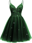 Sparkly Tulle Homecoming Dresses Short Lace Prom Dresses for Teens Mini Cocktail Dress