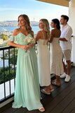Women's Long Chiffon Bridesmaid Dresses Ruffle V Neck Formal Evening Prom Gown Spaghetti Strap Maxi Wedding Guest Dress