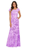 Lace Appliques Scoop Neck Sequin Mother of the Bride Dresses Mermaid Short Sleeve Formal Evening Gowns