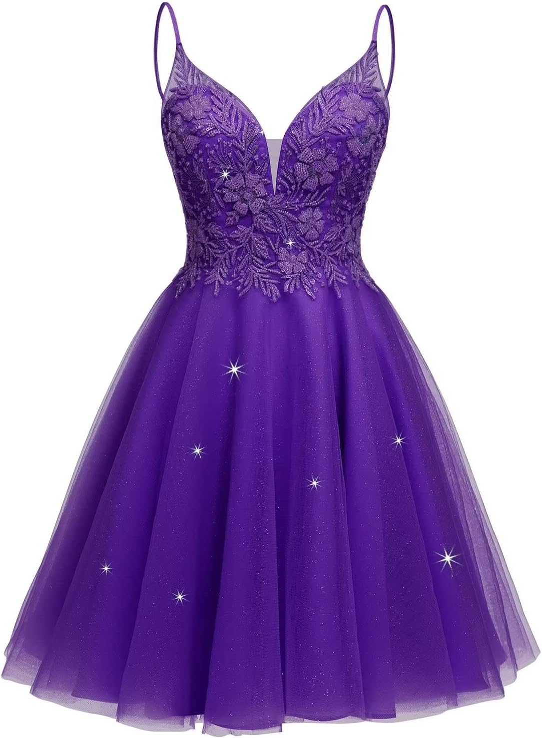 Sparkly Tulle Homecoming Dresses Short Lace Prom Dresses for Teens Mini Cocktail Dress