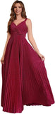 Spaghetti Strap Long Prom Dresses for Women 2026 Ball Gown A Line V-Neck Sparkly Formal Evening Gowns for Wedding
