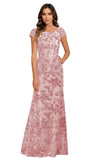 Lace Appliques Scoop Neck Sequin Mother of the Bride Dresses Mermaid Short Sleeve Formal Evening Gowns