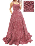 Prom Dresses Long A Line with Pockets Formal Evening Ball Gowns Velvet Velvet Sequins Black Tie Wedding Party Dress