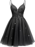 Sparkly Tulle Homecoming Dresses Short Lace Prom Dresses for Teens Mini Cocktail Dress