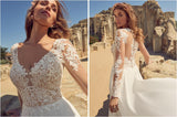 Women's Beach Wedding Dresses for Bride 2025 Long Lace Wedding Bridal Gowns