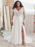 Women's Beach Wedding Dresses for Bride 2025 Long Lace Wedding Bridal Gowns