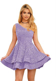 Vestidos de fiesta cortos con lentejuelas brillantes para adolescentes, sexy, con tirantes finos, vestido de fiesta, vestido de cóctel con cuello halter 