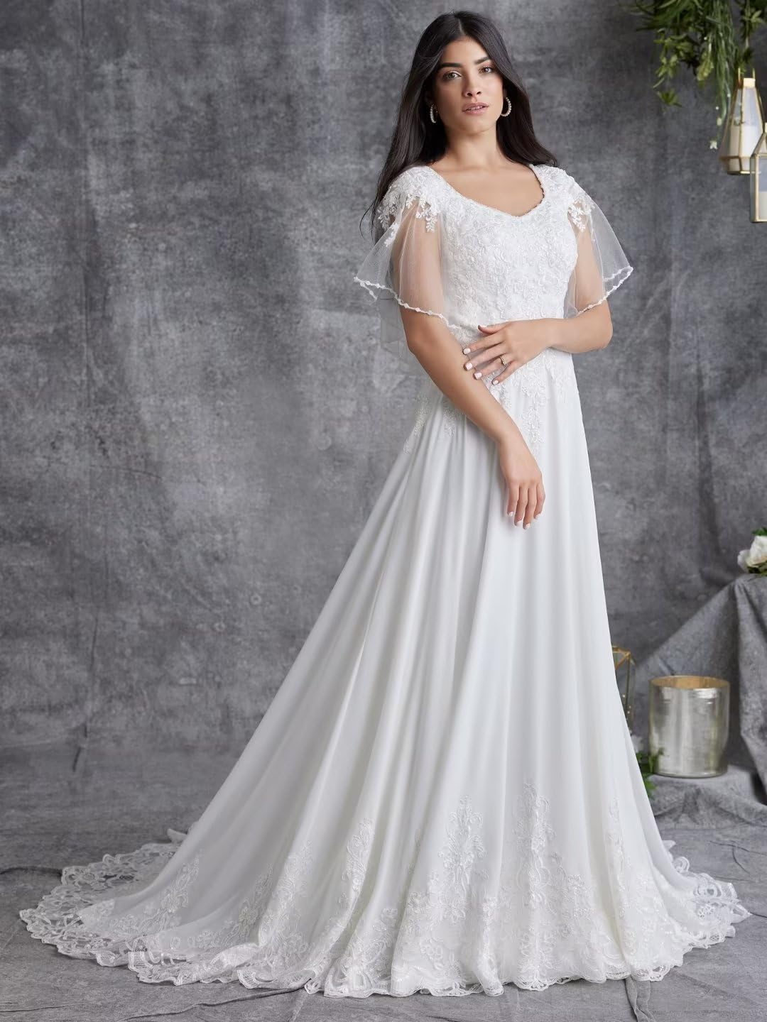 Women's Beach Wedding Dresses for Bride 2025 Long Lace Wedding Bridal Gowns