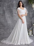Women's Beach Wedding Dresses for Bride 2025 Long Lace Wedding Bridal Gowns