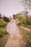Vestidos de fiesta de tul con bordado de flores para mujer, 2024, largos, con hombros descubiertos, formales, para noche 