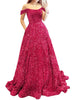 Off Shoulder-fuchsia