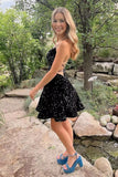 Sparkly Sequin Homecoming Dresses 2026 Spaghetti Straps Tiered Prom Dresses for Teens Short Cocktail Party Gowns