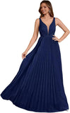 Spaghetti Strap Long Prom Dresses for Women 2026 Ball Gown A Line V-Neck Sparkly Formal Evening Gowns for Wedding