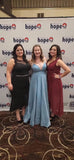 Women's Glittery Spaghetti V-Neck Prom Dresses Long Side Split Formal Evening Gowns