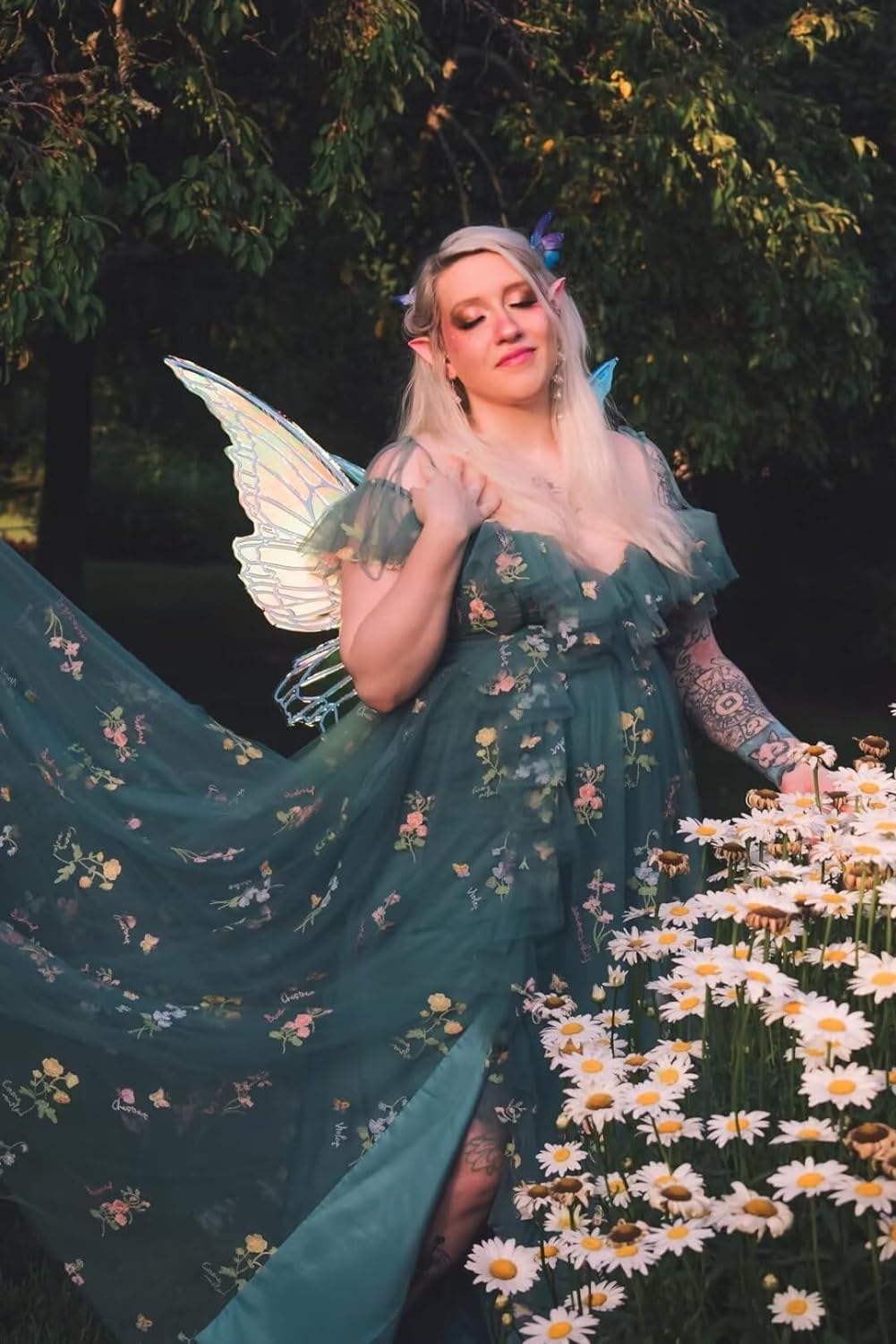 Vestidos de fiesta de tul con bordado floral para mujer, tirantes finos, largos, formales, de noche, 2024 