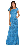 Lace Appliques Scoop Neck Sequin Mother of the Bride Dresses Mermaid Short Sleeve Formal Evening Gowns