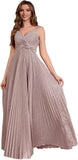 Spaghetti Strap Long Prom Dresses for Women 2026 Ball Gown A Line V-Neck Sparkly Formal Evening Gowns for Wedding