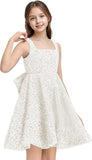 Sequins Flower Girl Dresses Short - Square Neck Princess Pageant Dress Kids A Line Communion Formal Party Gown
