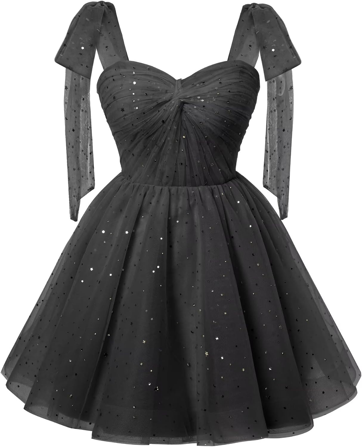 Sparkly Strarry Tulle Homecoming Dresses for Teens 2027 A Line Short Cocktail Party Gowns