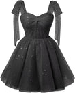 Sparkly Strarry Tulle Homecoming Dresses for Teens 2027 A Line Short Cocktail Party Gowns