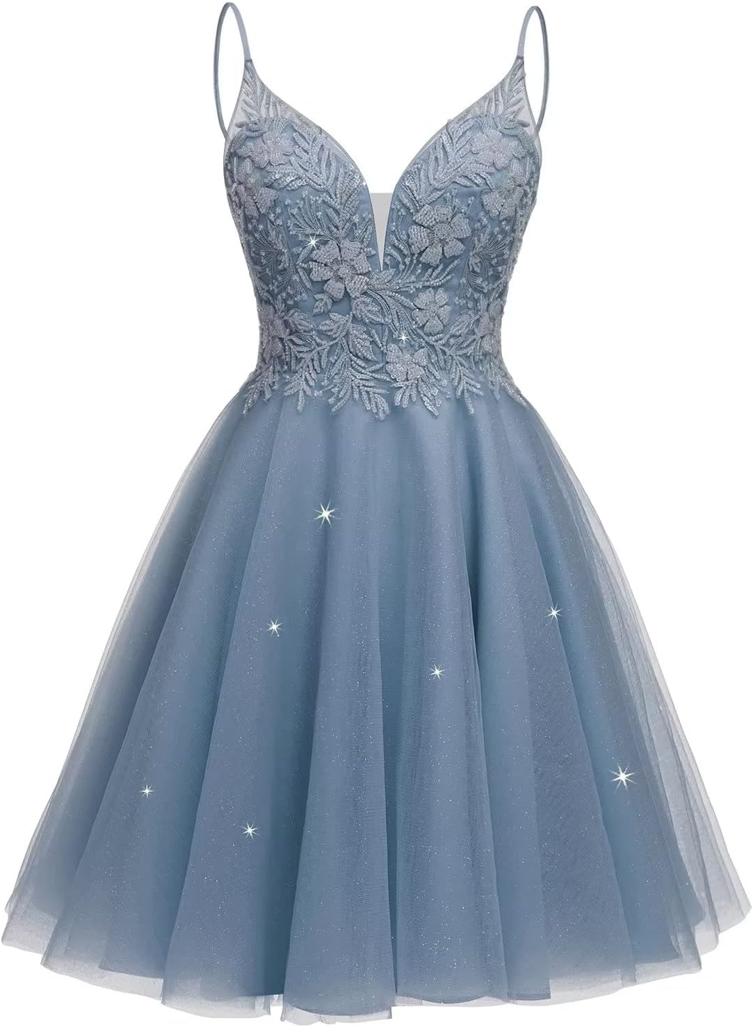 Sparkly Tulle Homecoming Dresses Short Lace Prom Dresses for Teens Mini Cocktail Dress