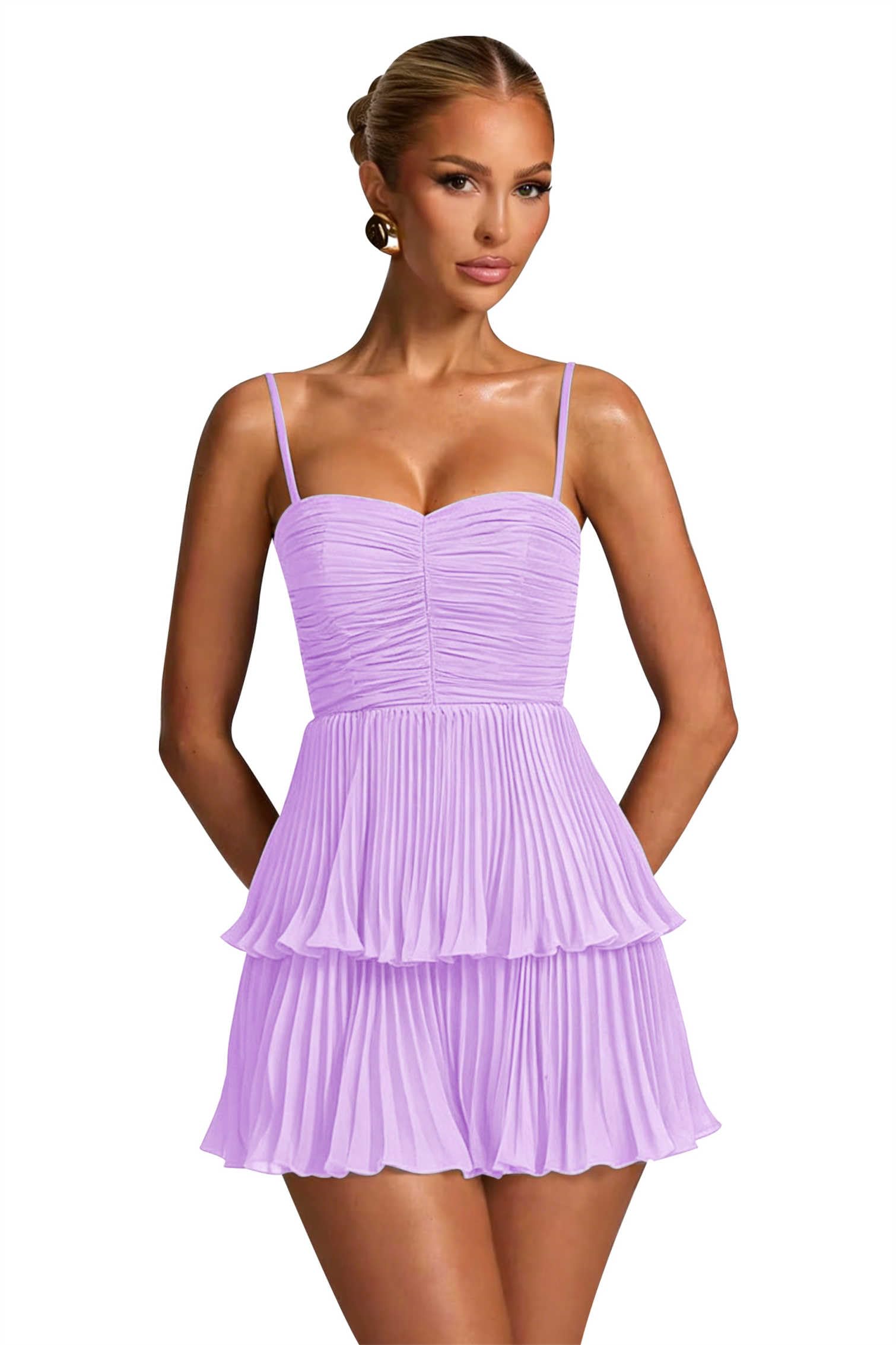 Chiffon Homecoming Dresses for Teens 2026 Spaghetti Straps Short Mini Dress A Line Formal Cocktail Party Prom Dress