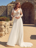 Women's Beach Wedding Dresses for Bride 2025 Long Lace Wedding Bridal Gowns