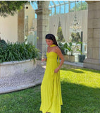 Women's Strapless Chiffon Bridesmaid Dresses with Scarf Long A-Line Pleated Formal Evening Dress