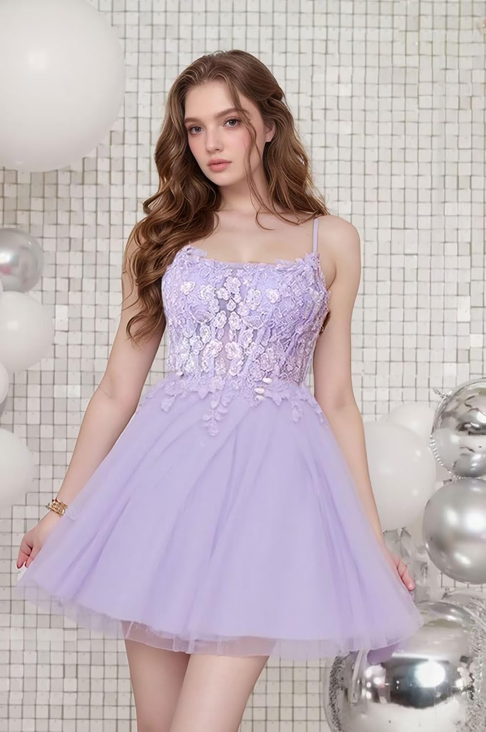 Tulle Homecoming Dresses Short Wedding Dresses 2026 Spaghetti Strap Prom Dress A Line Lace Applique Formal Party Gown