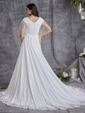 Women's Beach Wedding Dresses for Bride 2025 Long Lace Wedding Bridal Gowns