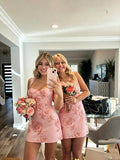 3D Floral Homecoming Dresses A Line Graduation Dress Spaghetti Strap Cocktail Party Gown 2026
