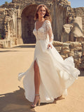 Women's Beach Wedding Dresses for Bride 2025 Long Lace Wedding Bridal Gowns