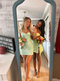 3D Floral Homecoming Dresses A Line Graduation Dress Spaghetti Strap Cocktail Party Gown 2026