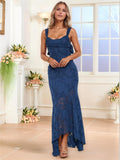 Jacquard Laces Prom Dress for Women Bridesmaid Dresses Bow Strapless Long Formal Wedding Party Gown