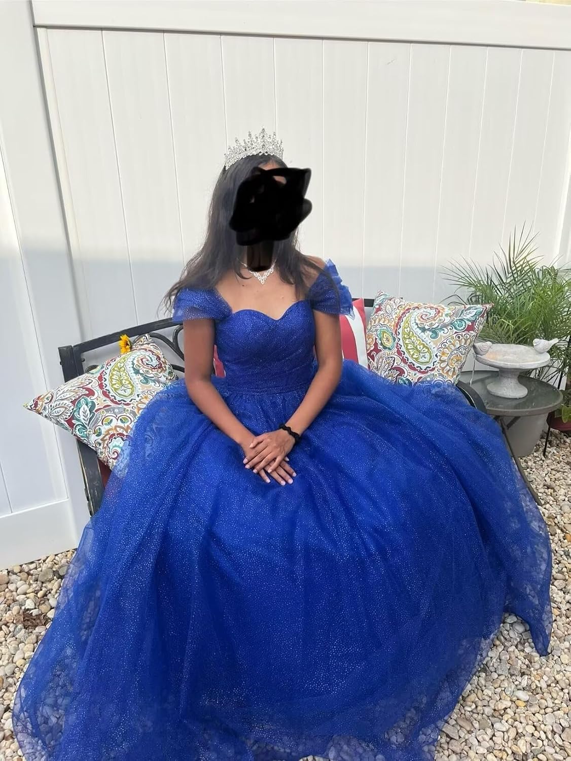 Sparkly Tulle Prom Dress 2026 Off The Shoulder Formal Dresses for Women Glitter A Line Long Ball Gown