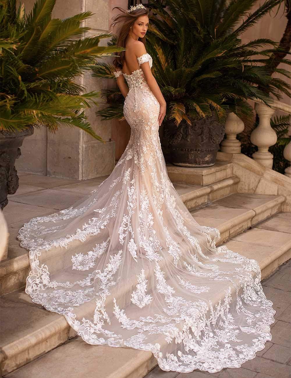 Women's Beach Wedding Dresses for Bride 2025 Long Lace Wedding Bridal Gowns