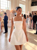 Kingbridal Jacquard Satin Homecoming Dresses for Teens 2026 A-Line Short Prom Cocktail Dress