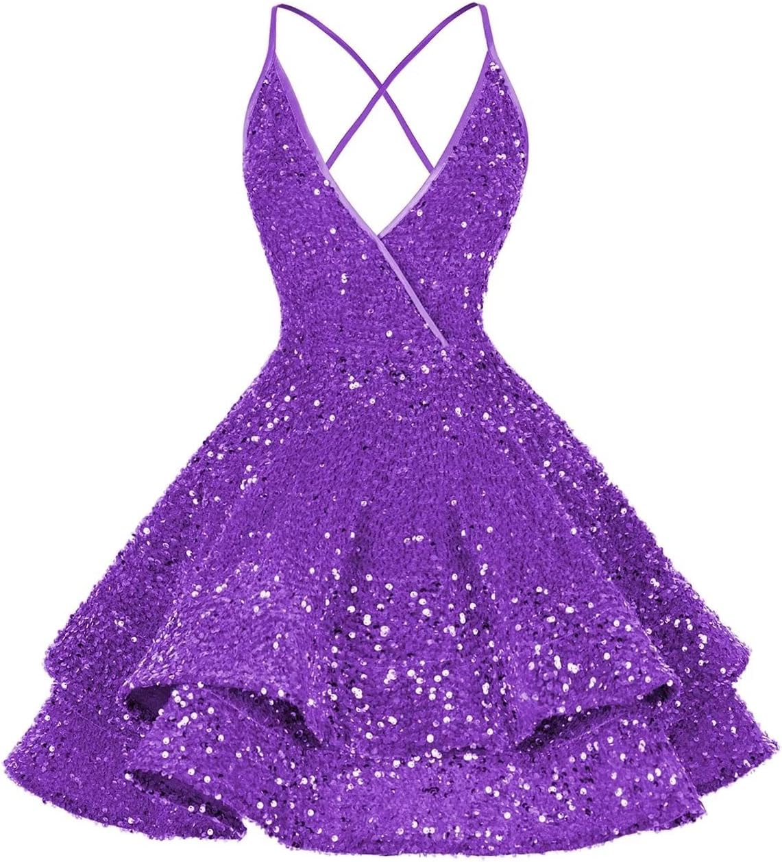 Vestidos de fiesta cortos con lentejuelas brillantes para adolescentes, sexy, con tirantes finos, vestido de fiesta, vestido de cóctel con cuello halter 