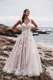 Women's Beach Wedding Dresses for Bride 2025 Long Lace Wedding Bridal Gowns